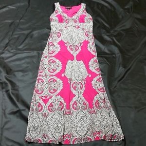 Dress Pink with Black and White Designs Size Petit